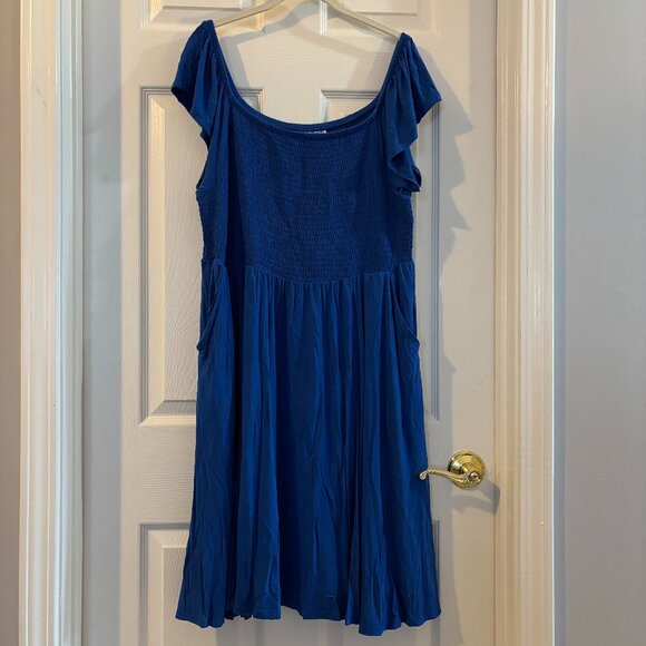 Torrid Smocked Top Blue Dress - Picture 1 of 6